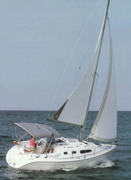 Hunter 306 sailboat under sail