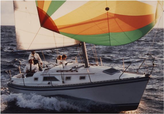 Hunter 31 sailboat under sail