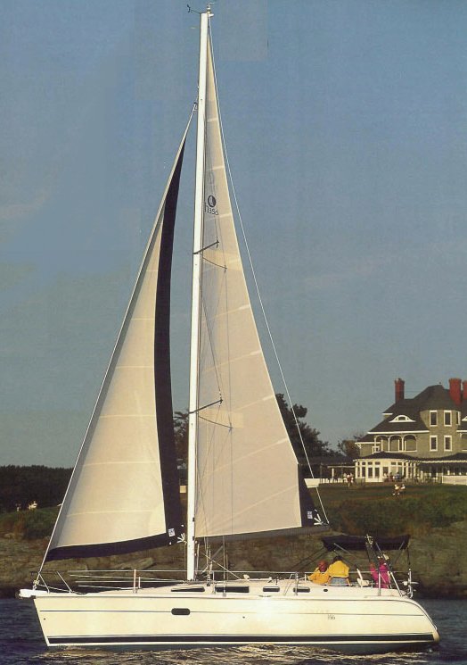 Hunter 356 sailboat under sail