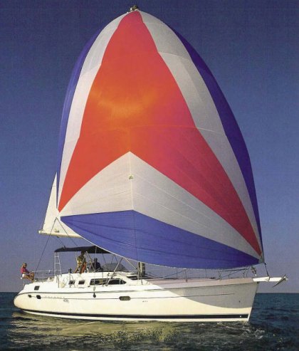 Hunter 456 sailboat under sail