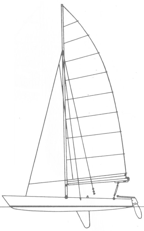 Hydra 16 sailboat under sail