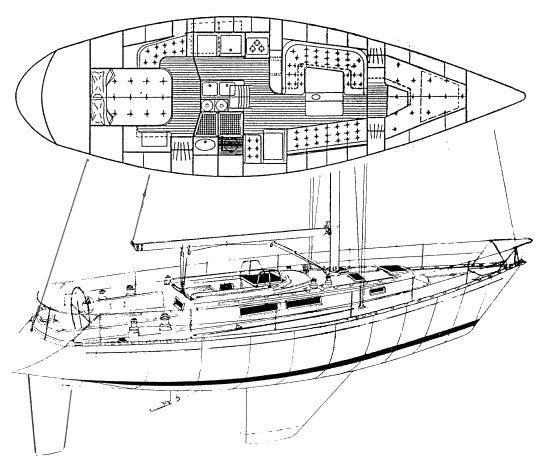 Hylas 42 sailboat under sail