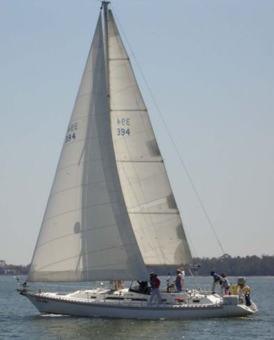 Hylas 455 sailboat under sail