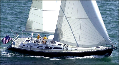 Hylas 54 sailboat under sail