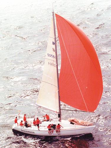 Imx 38 sailboat under sail