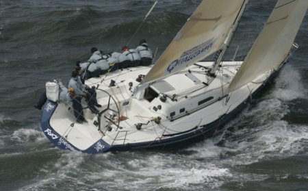 Imx 40 sailboat under sail