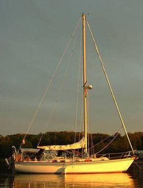Intrepid 40 sailboat under sail