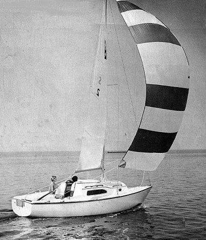 Irwin 23 sailboat under sail