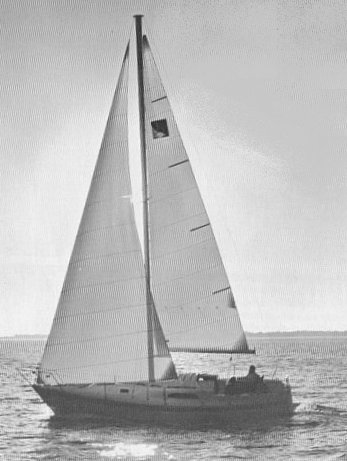 Irwin 30 sailboat under sail