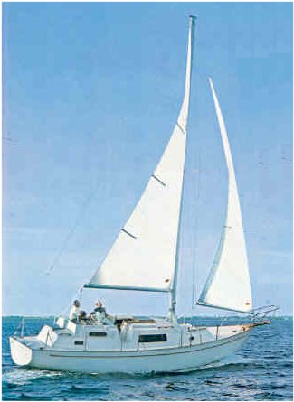 Irwin 325 sailboat under sail