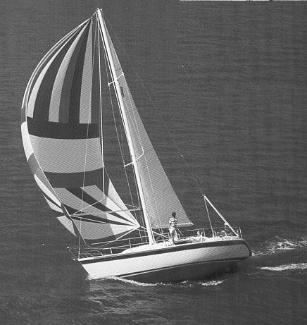 Irwin 32 citation sailboat under sail