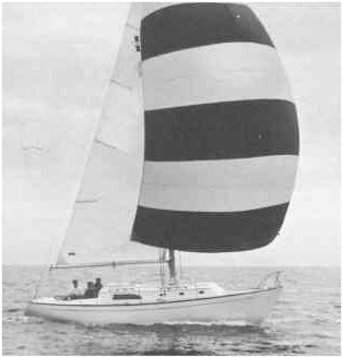 Irwin 32 sailboat under sail