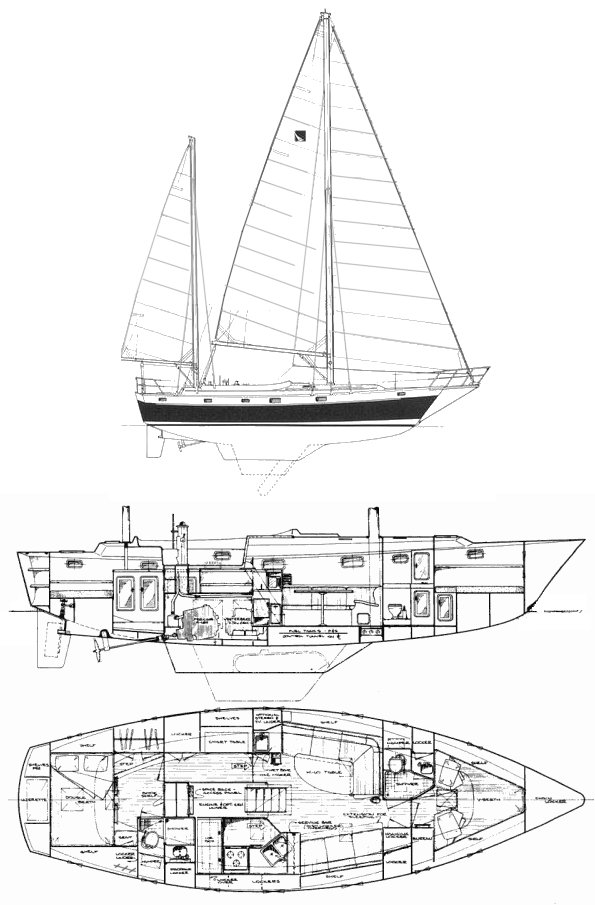 Irwin 41 sailboat under sail