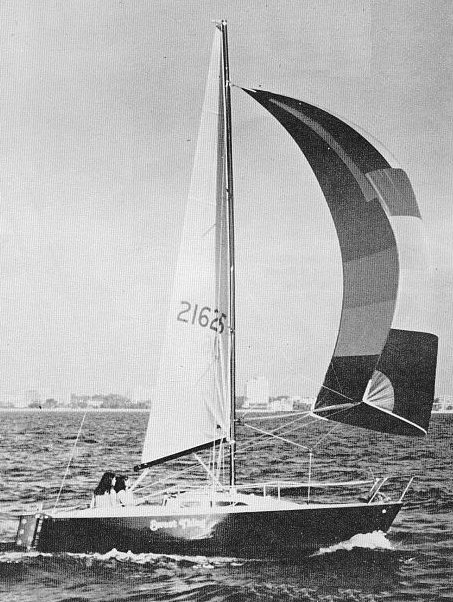 Irwin mini ton sailboat under sail