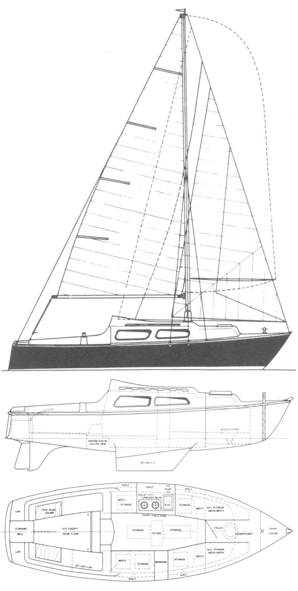 Islander 23 wakefield sailboat under sail