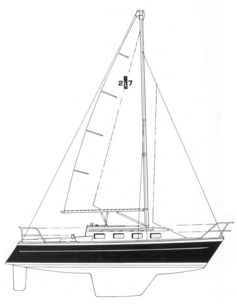 Islander 27 2 sailboat under sail