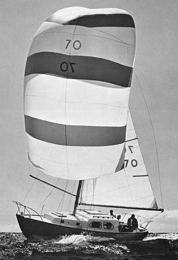 Islander 29 sailboat under sail