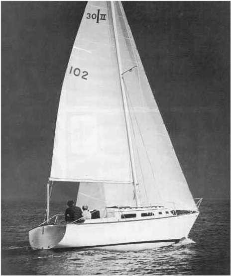 Islander 30 mk ii sailboat under sail