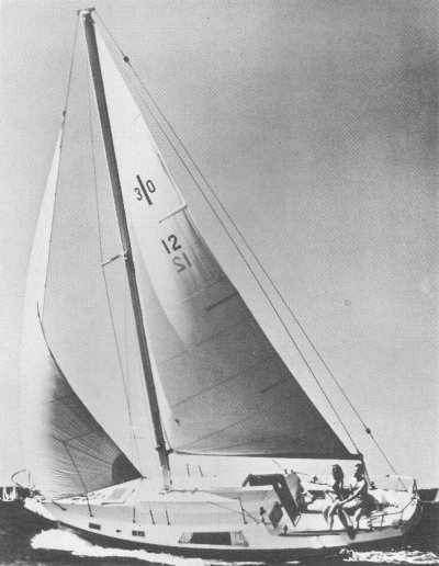 Islander 30 sailboat under sail