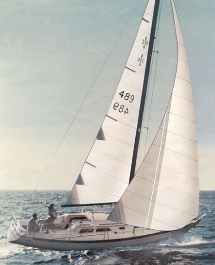 Islander 36 sailboat under sail