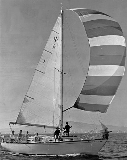 Islander 37 sailboat under sail