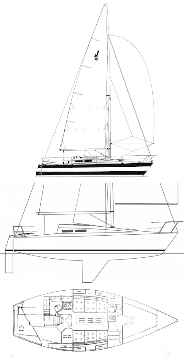 j30 sailboat weight