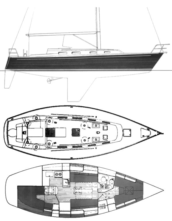 J37c sailboat under sail