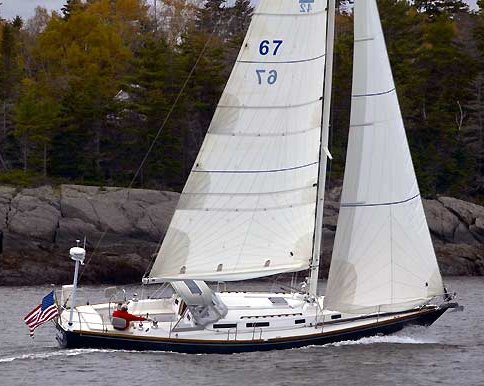 J42 sailboat under sail