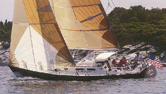 J44 sailboat under sail