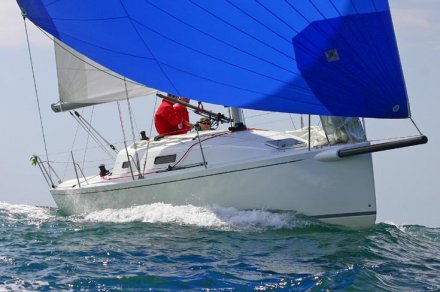 J97 sailboat under sail
