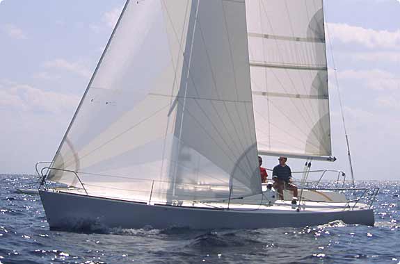 J92 sailboat under sail