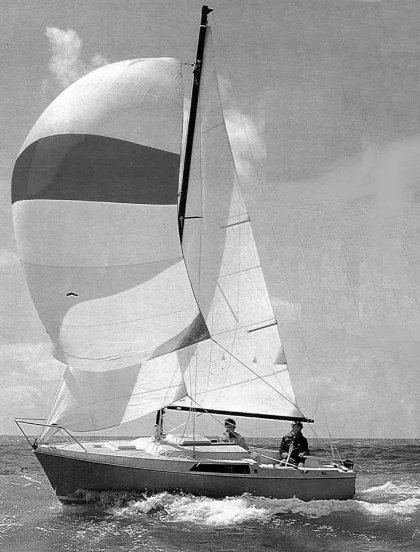 Flirt jeanneau sailboat under sail