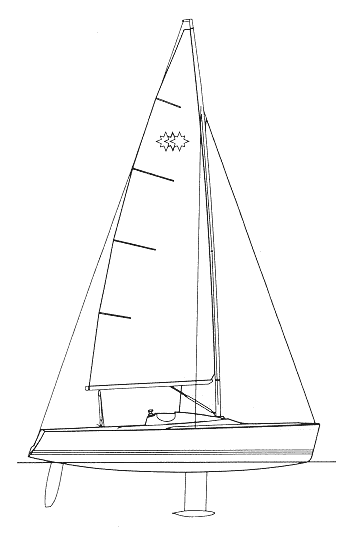 Jeanneau one design 24 sailboat under sail