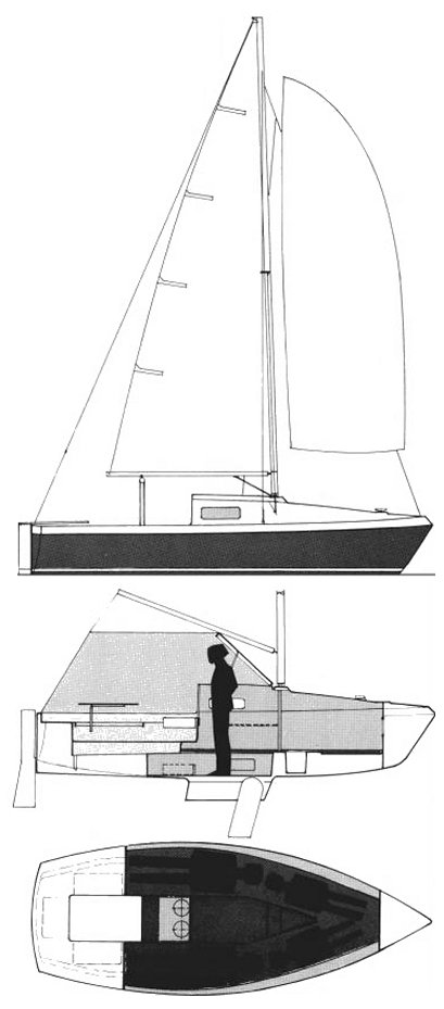Joemarin 17 sailboat under sail