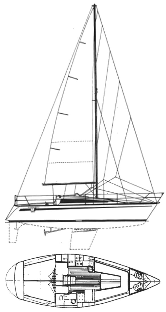 Jouet 950 sailboat under sail