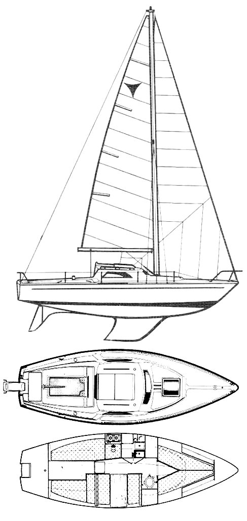 Caprice jouet sailboat under sail
