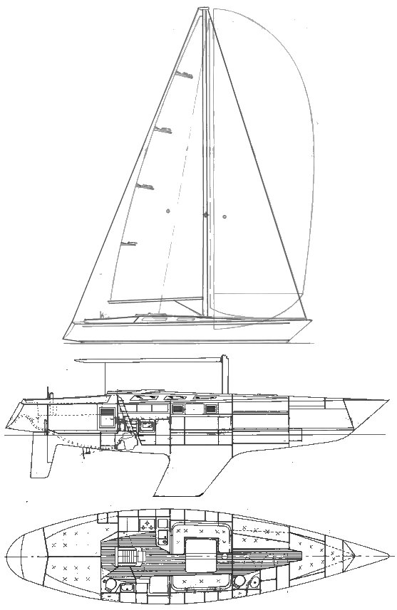 Joule 44 sailboat under sail