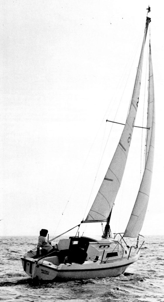 Jouster 21 westerly sailboat under sail