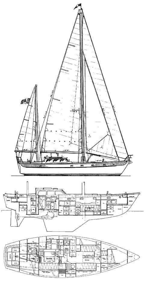 Kanter atlantic 45 sailboat under sail