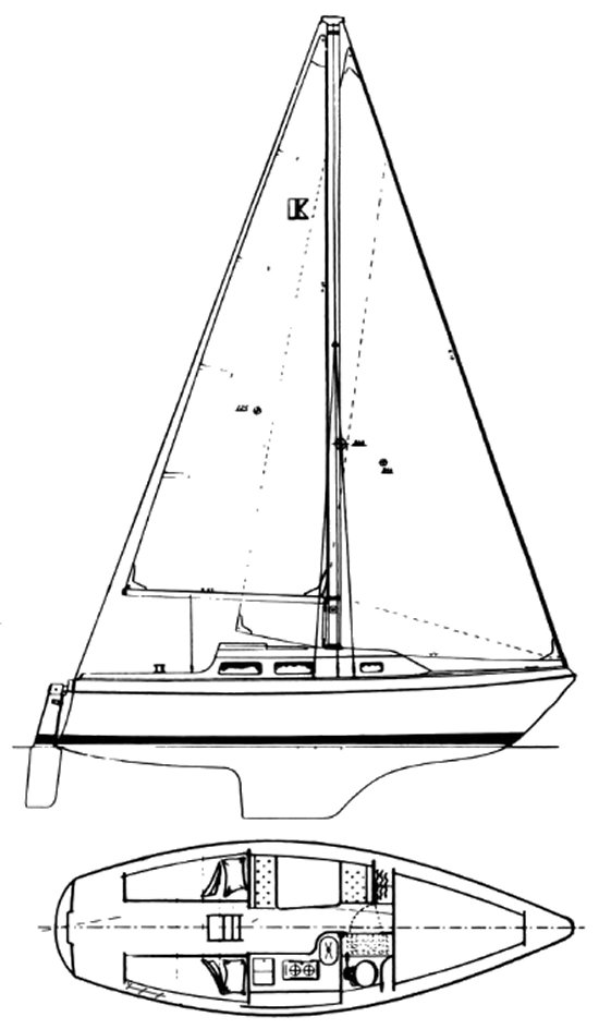 Kells 26 sailboat under sail