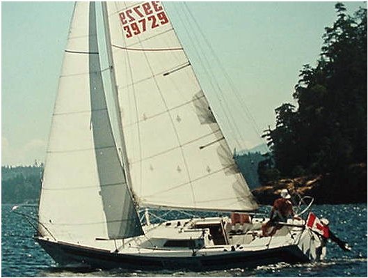 Kirby 25 sailboat under sail