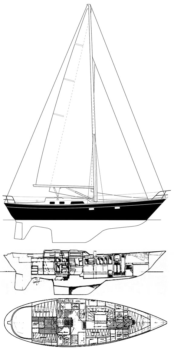 Lafitte 44 sailboat under sail
