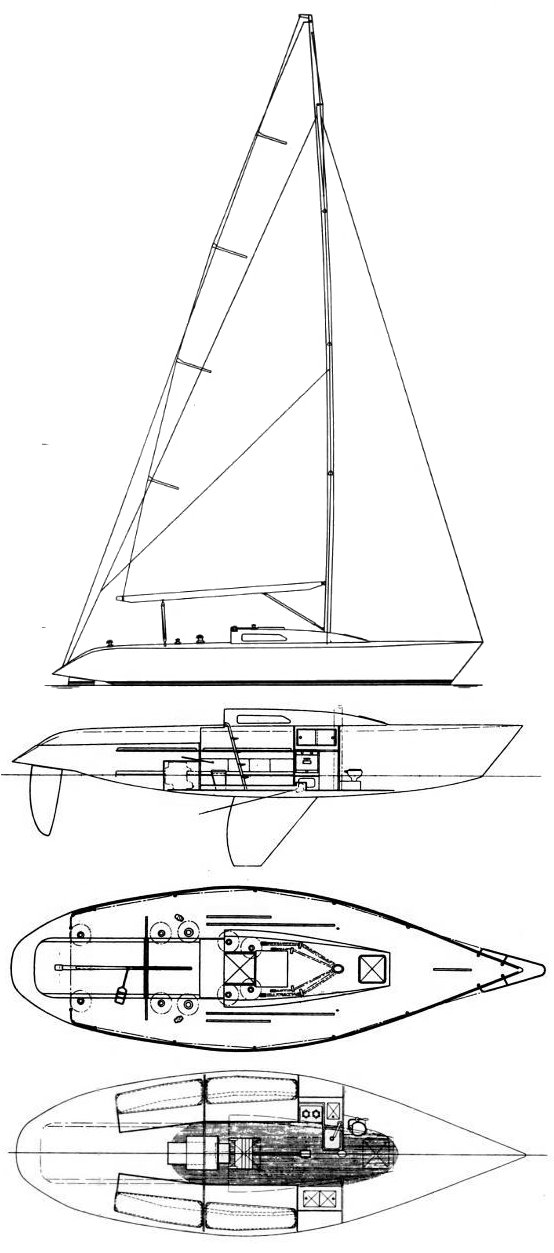 Lager 40 sailboat under sail