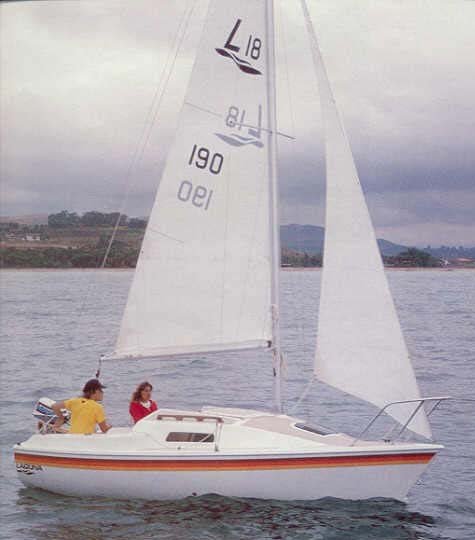 Laguna 18 sailboat under sail