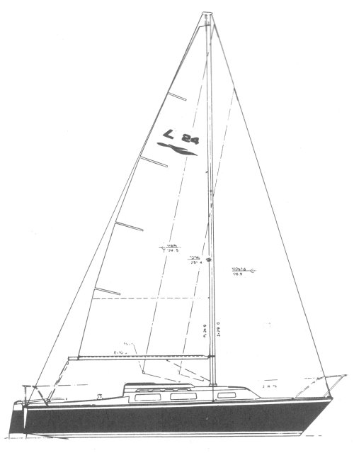Laguna 24st sailboat under sail