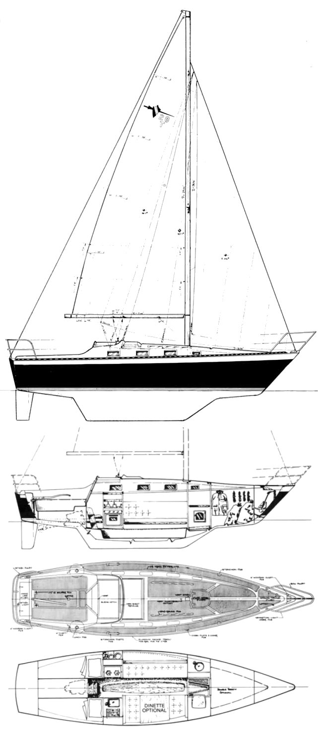 Lancer 28t mk5 sailboat under sail