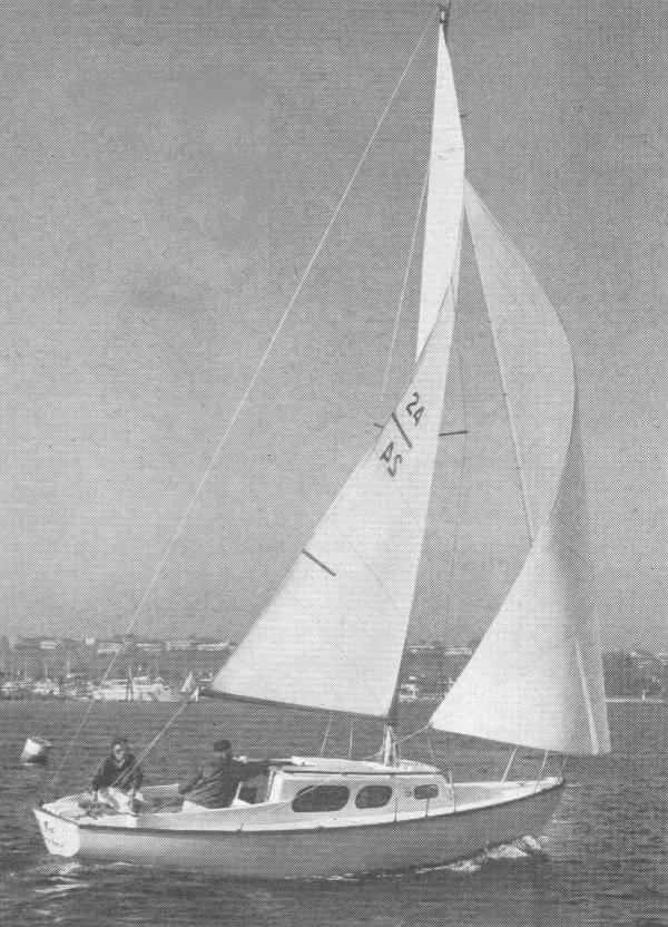 Lapworth 24 sailboat under sail