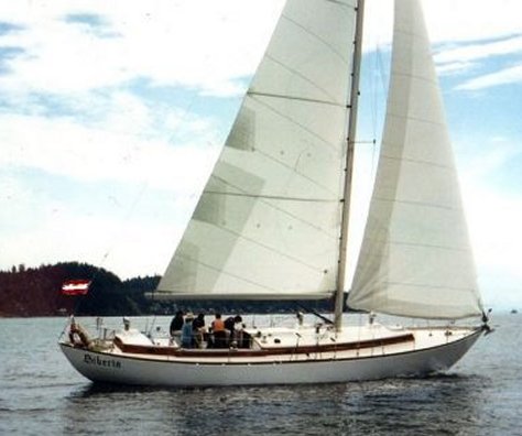 Lapworth 50 sailboat under sail