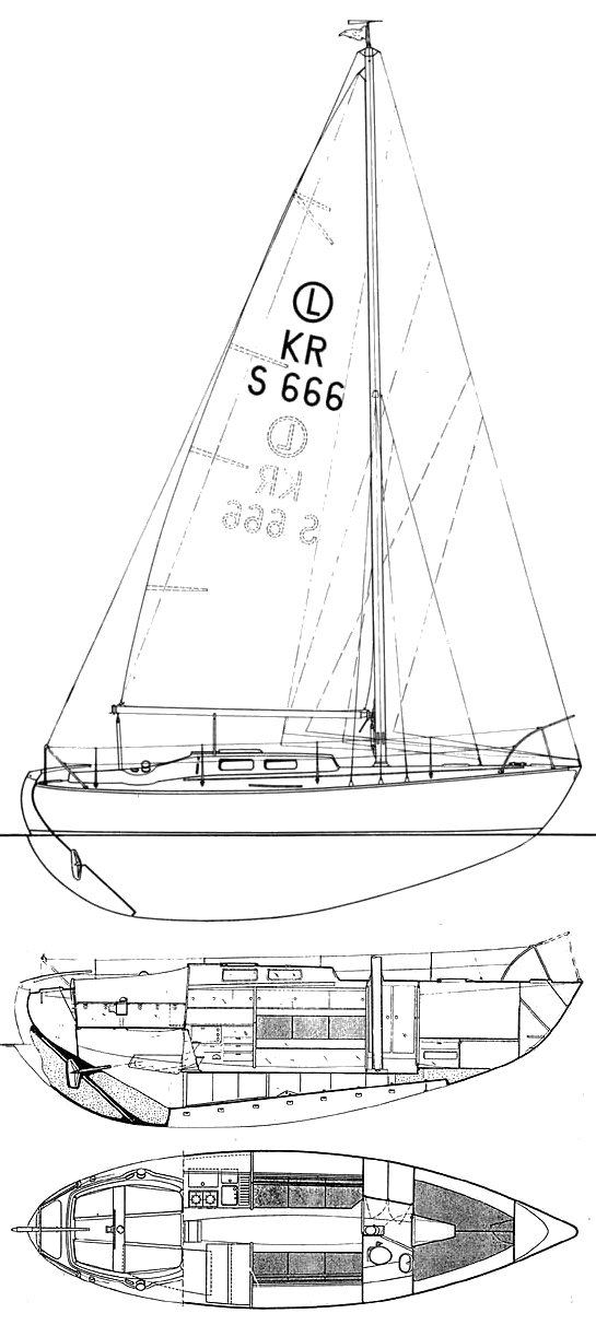Laurin 32 sailboat under sail