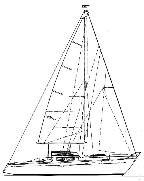 Legend 29 sailboat under sail